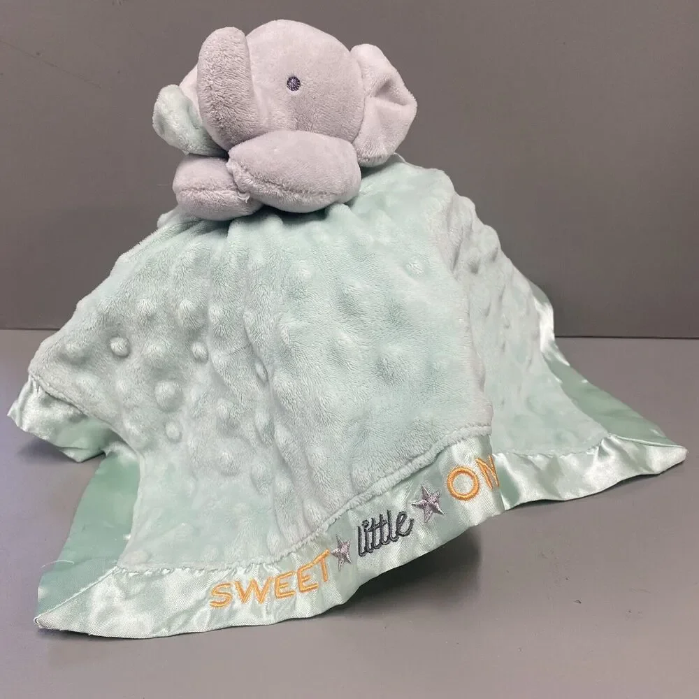 Child of Mine Carter's Sweet Little One Elephant Lovey Security Blanket Rattle
